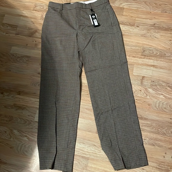 Banana Republic Pants - NWT/Banana Republic/Houndstooth straight leg high rise pants/10/brown black/NWT